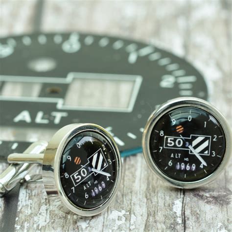 Altimeter is a smart tracking devices, used to altitude measure. Personalised Altimeter Cufflinks