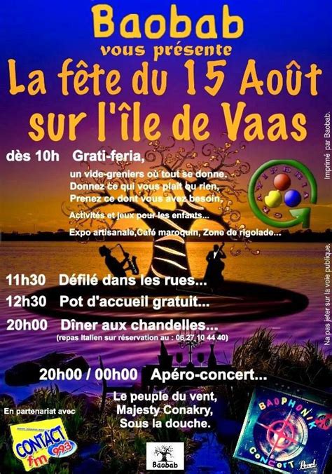 Sans oublier le redoutable passage par la fosse 💦 😁. Baobab présente : La fête du 15 août à Vaas - Les ...