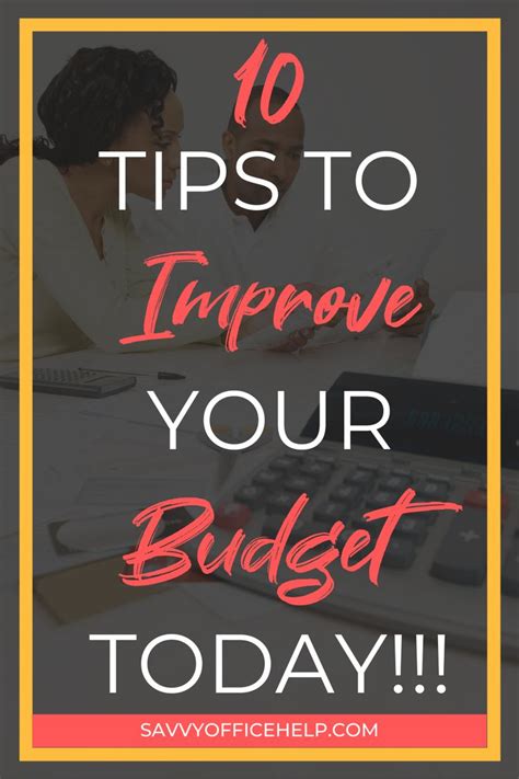 10 Tips To Improve Your Budget Today Budgeting Tips Blogging For