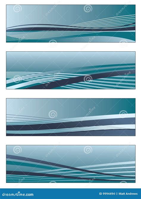 Blue Gradient Banners Stock Vector Illustration Of Isolated 9994494