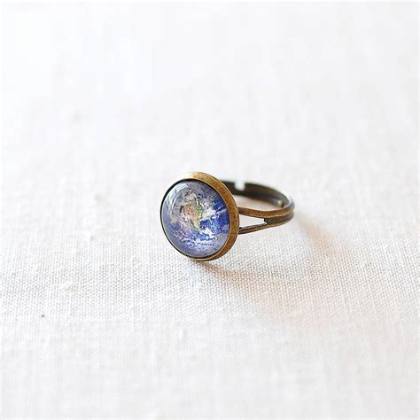 Planet Earth Ring By Juju Treasures Earth Ring Planet Ring Solar