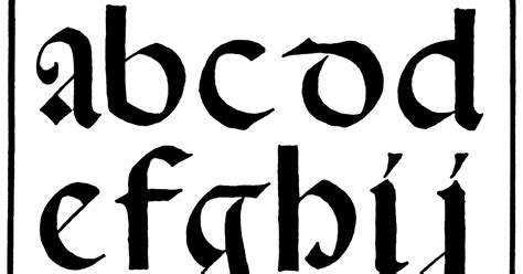 Calligraphy Alphabet Medieval Calligraphy Alphabet