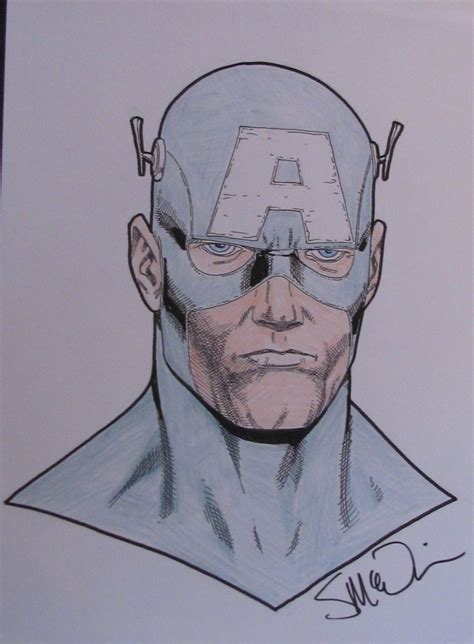 Steve Mcniven Captain America In Matt Allens Oa Comic Art Gallery Room
