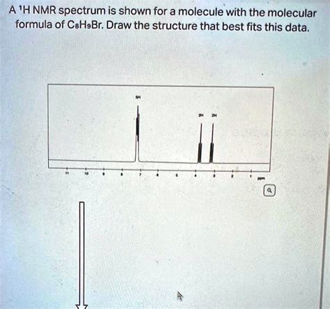 Solved A H Nmr Spectrum Is Shown For A Molecule With The Molecular