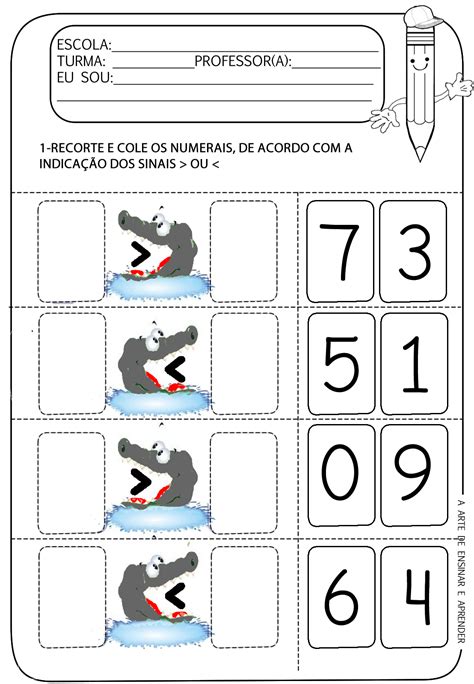 Atividade Pronta Comparando Quantidades Sinais Maior Ou Menor A