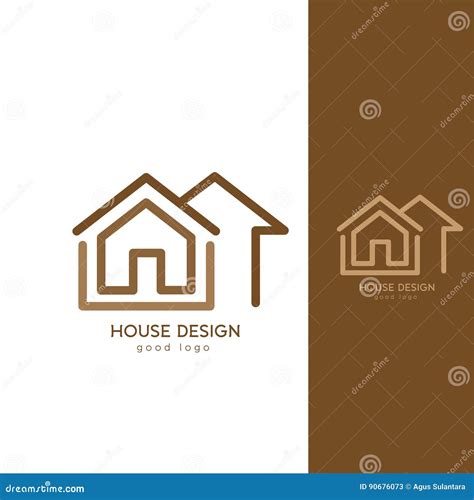Modern House Logo Design Template Flat Simple Stock Vector