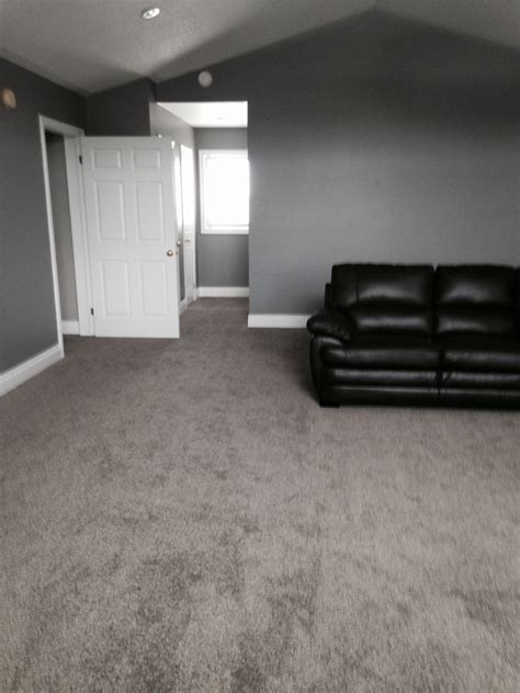 High Piled Frise Carpet In A Great Room Loving The Dark Grey Carpet