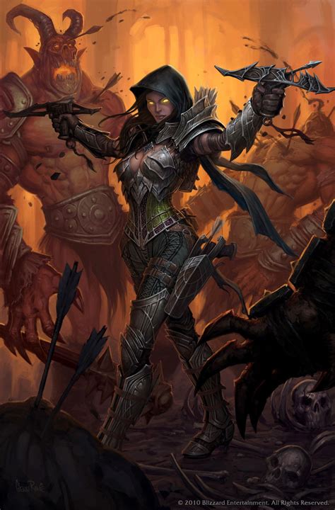 Demon Hunter Illustrationconcept Artwork Created For Diablo 3 Glenn