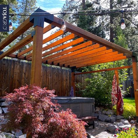 Pergola Kit For 6x6 Wood Posts With Knect 2x6 Top Rafter Brackets In 2021 Outdoor Pergola