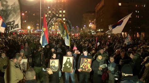 Serbia Thousands Join Belgrade Protest Against Montenegros Religion