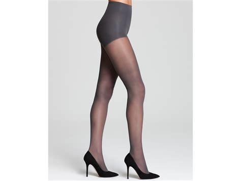 dkny hosiery tights comfort luxe control top 0a729 in gray lyst