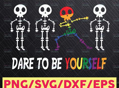 Dare To Be Yourself Svg Autistic Skeleton Autism Awareness Svg