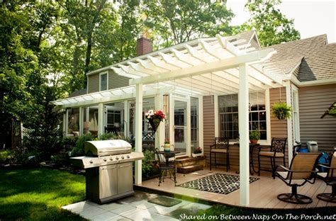 An inner court open to the sky. An Ordinary Patio Becomes A Beautiful Three-Season Porch