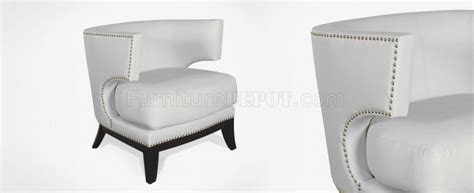 Black leather corbusier style club chair chr005614. White Faux Leather Modern Eclipse Club Chair