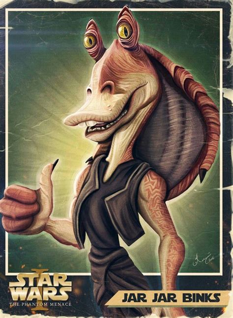 Jar Jar Binks Star Wars Fan Art Star Wars Artwork Star Wars