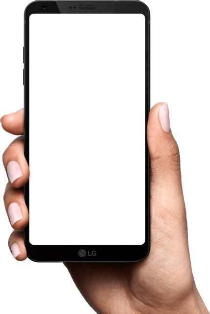 Smartphone in hand PNG transparent image download, size: 428x640px