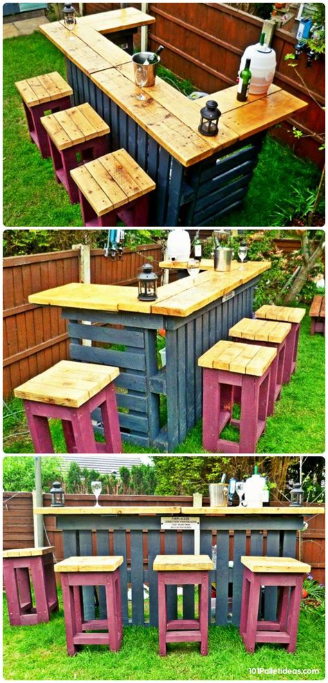 50 Best Loved Pallet Bar Ideas And Projects Pallet Outdoor Pallet Garden Furniture Pallet