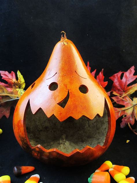 Halloween Gourd Spooky Pumpkin Trick Or Treat Decoration Etsy
