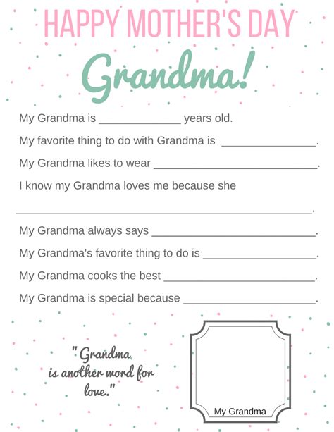 Grandma mothers day illustrations & vectors. Printable Mother's Day Card for Grandma from Grandkids ...