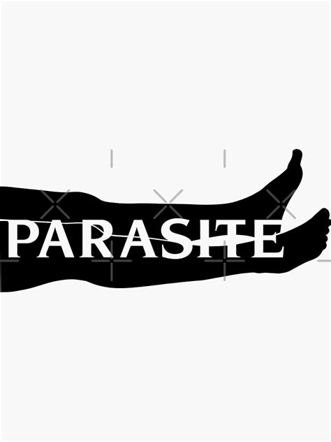 parasite black sticker for sale by lapinmagnetik redbubble