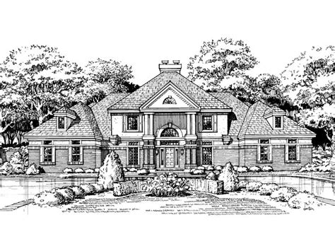 Westleigh Terrace Luxury Home European House Plan Front Of Home 072d