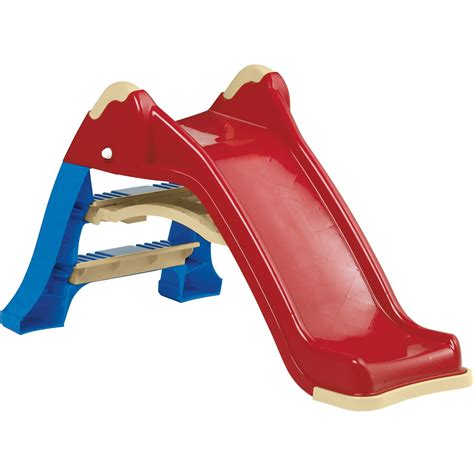 American Plastic Toys Indooroutdoor Red And Blue Folding Slide Unisex