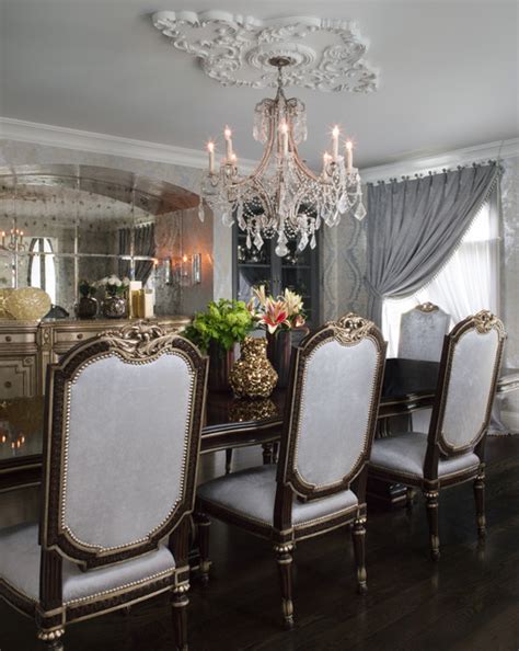Hollywood Glam Traditional Dining Room Chicago By Joey Leicht