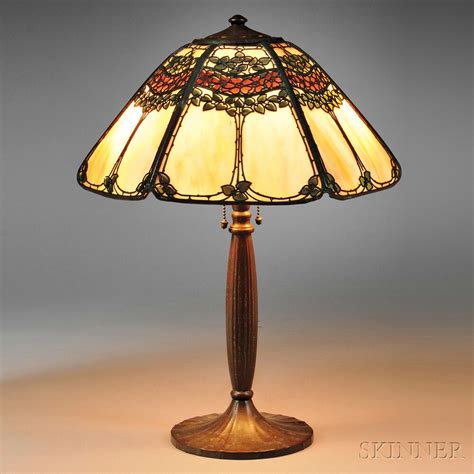 Metal Overlay Table Lamp Attributed To Handel Lamp Table Lamp Recover Lamp Shades