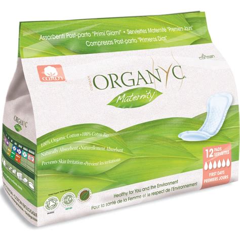 Organyc 100 Organic Cotton Maternity Pads Pack Of 12 Organyc