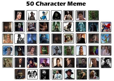 My 50 Fav Characters By Dementedraccoonus On Deviantart