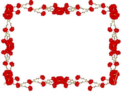 Red Flower Frame Png Transparent Png Mart