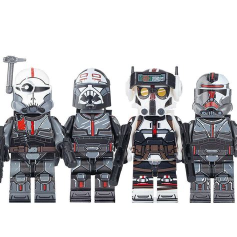 4pcs Clone Force 99 The Bad Batch Minifigures Fit Lego Star Wars Clone
