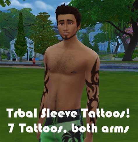 Tribal Sleeve Tattoos The Sims 4 Catalog