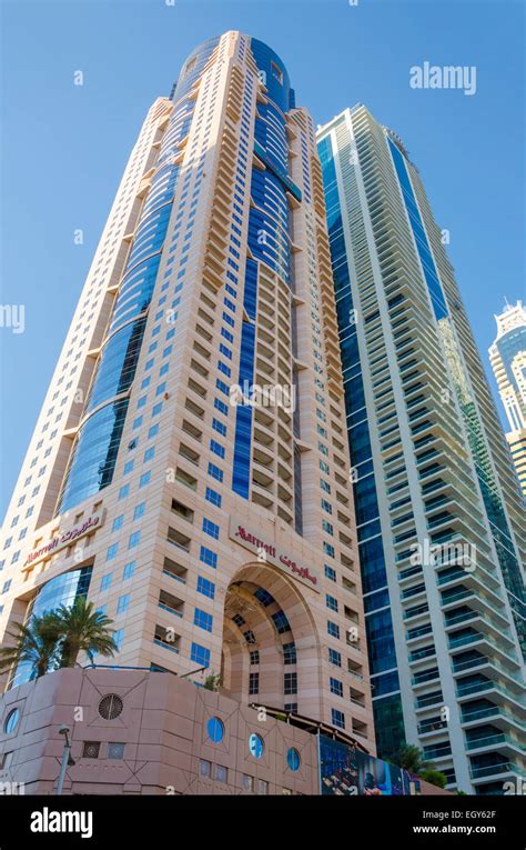 Marriott Hotel Dubai Marina Uae Stock Photo Alamy