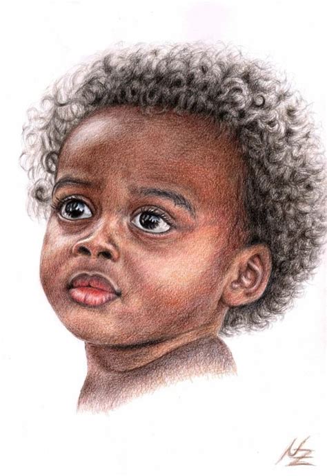 African Child Art Print 4 Lisa In 2019 African Children Pencil Art