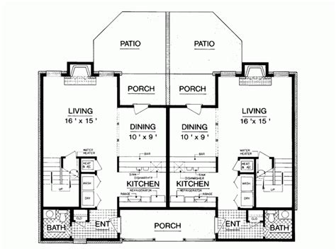 Two Story Duplex House Plans Quotes - House Plans | #39490