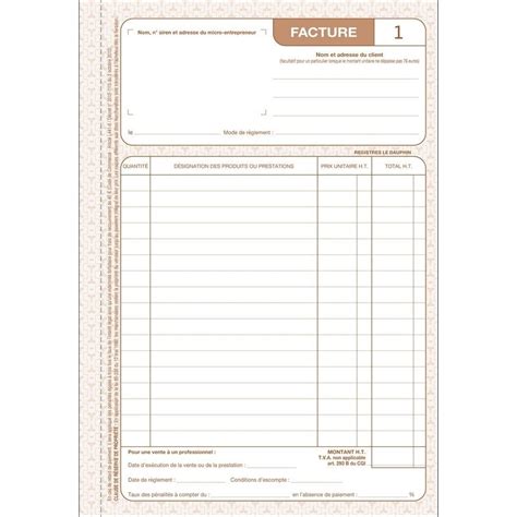 Modèle de facture excel gratuit pour votre entreprise. Carnet de facturiers autocopiants dupli A5. Modèle ...