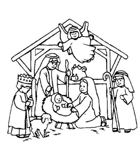 32+ printable nativity scene coloring pages for printing and coloring. Nativity Scene Coloring Page | Nativity coloring pages ...