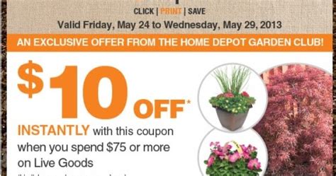 Canadian Daily Deals Home Depot Garden Club 10 Off 75 Live Goods