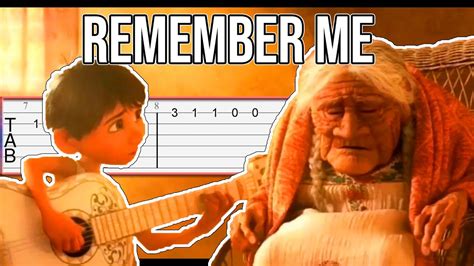 Coco Remember Me Recuerdame Guitar Tab Tutorial Youtube