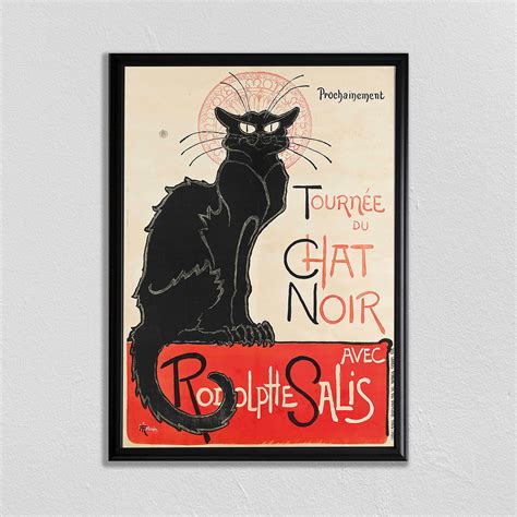 Le Chat Noir French Poster Tournee Du Chat Noir Black Cat Etsy Uk
