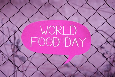 Conceptual Caption World Food Day Business Idea World Day Of Action