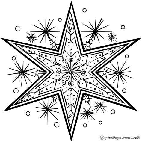 Christmas Star Coloring Pages - Free & Printable!