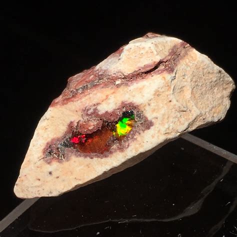 192ct Raw Fire Opal Eye Crystal In Matrix