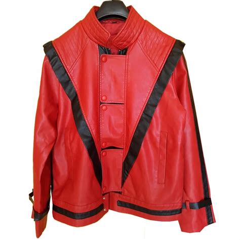 MJ Cosplay Leather Coat Michael Jackson Costume Leather Thriller