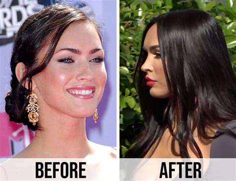 these before and after pics of megan fox are insane—what did she do to her face shefinds