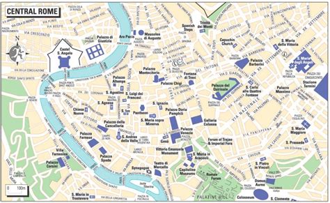 Map Of Central Rome Map Of Central Rome Italy Lazio Italy