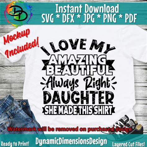 Father Svg Daddys Girl Svg File Father Daughter Always Etsy