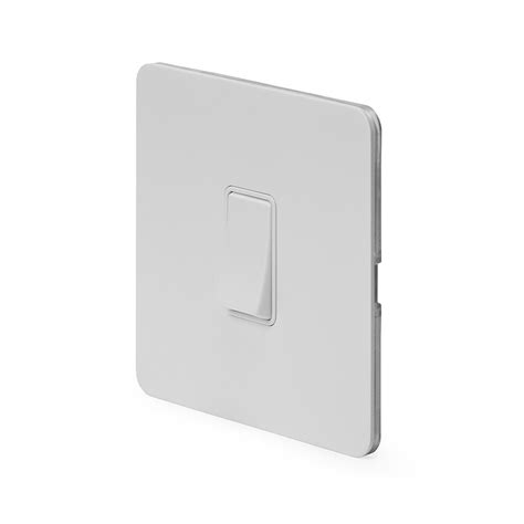 Soho Lighting White Metal Flat Plate 20a 1 Gang Double Pole Switch Wht