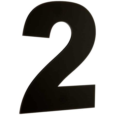 NUMBER 2 BLACK PERSPEX 180MM – Handles Inc.